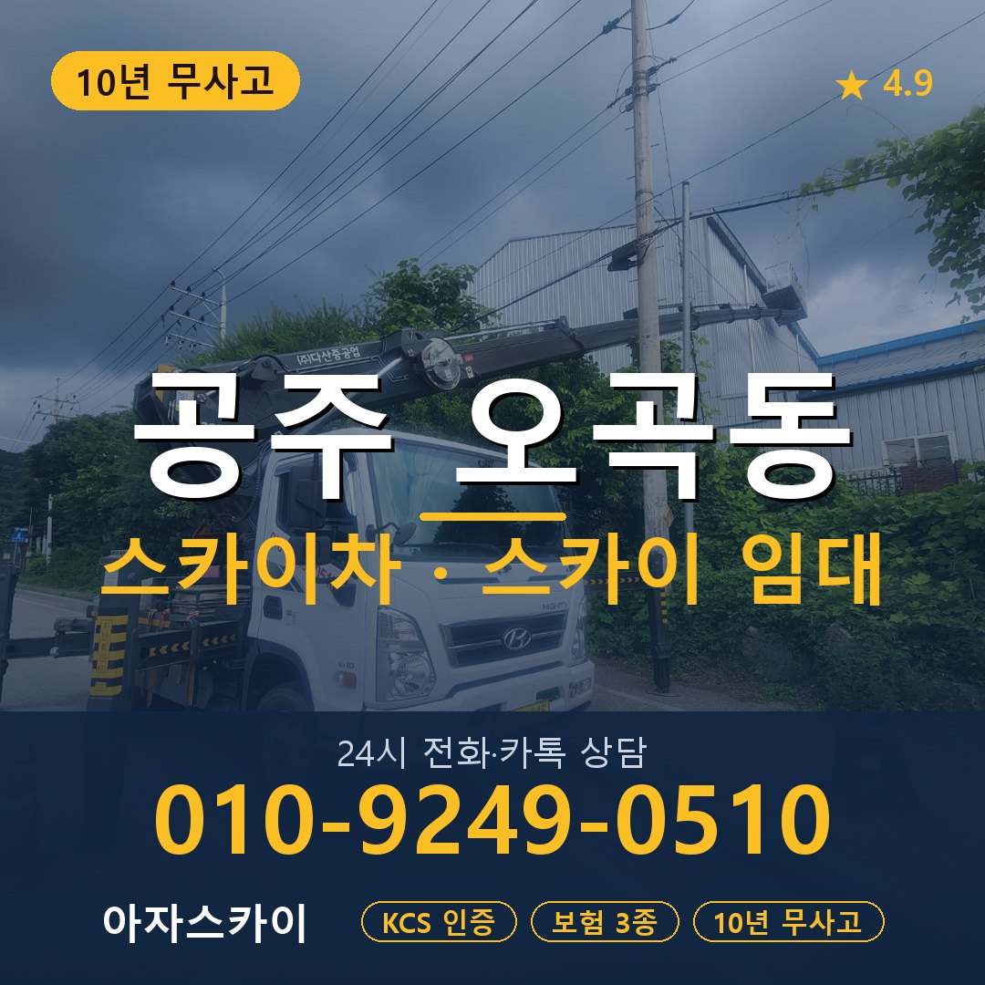 공주 오곡동 스카이차 스카이 임대 아자스카이