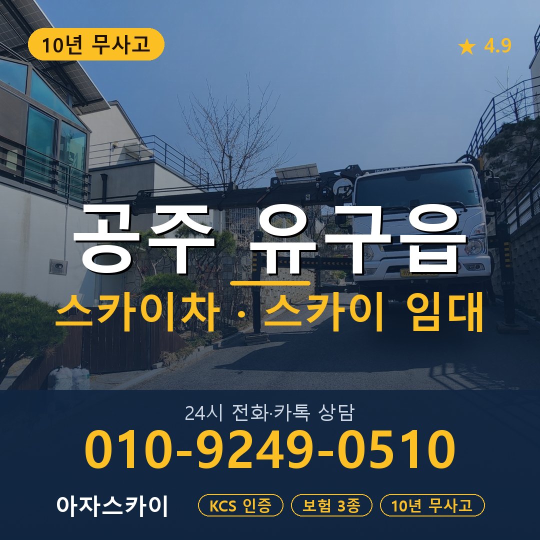 공주 유구읍 스카이차 스카이 임대 아자스카이