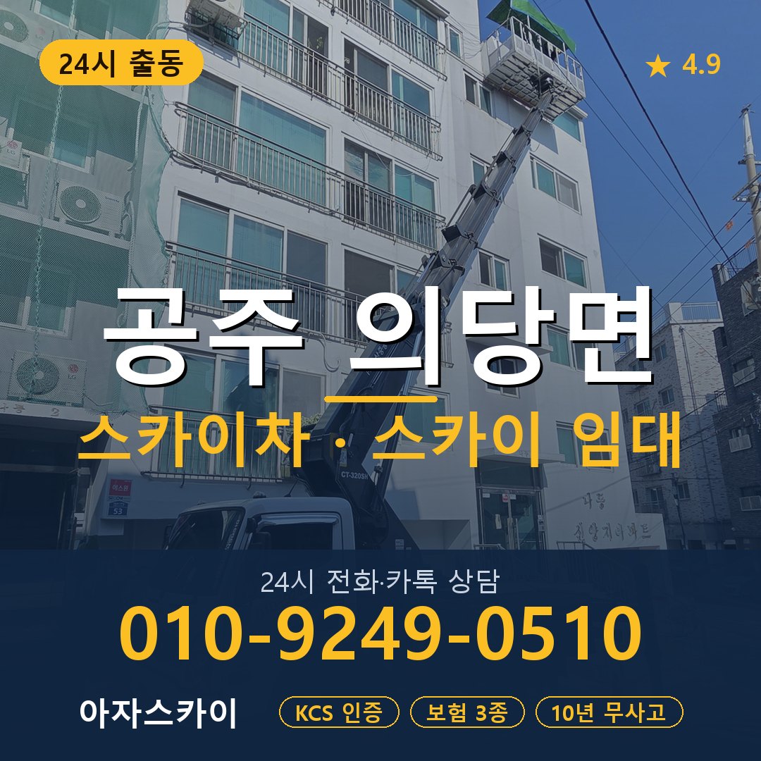 공주 의당면 스카이차 스카이 임대 아자스카이