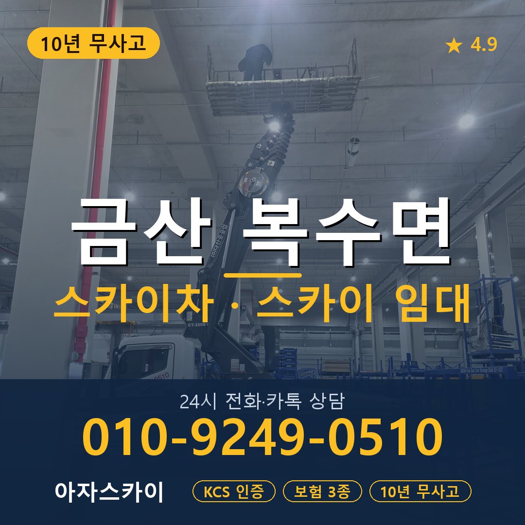 금산 복수면 스카이차 스카이 임대 아자스카이