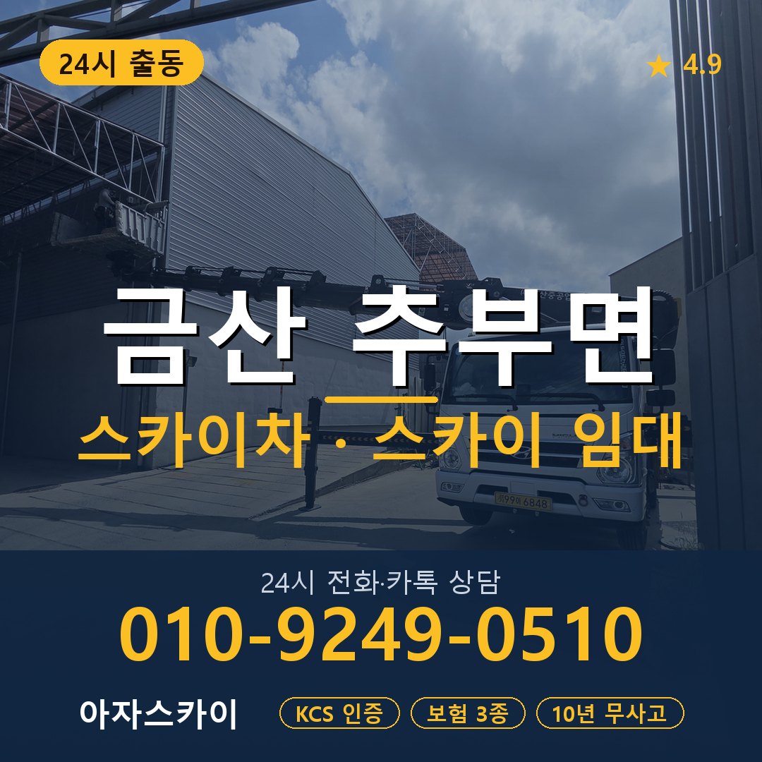 금산 추부면 스카이차 스카이 임대 아자스카이