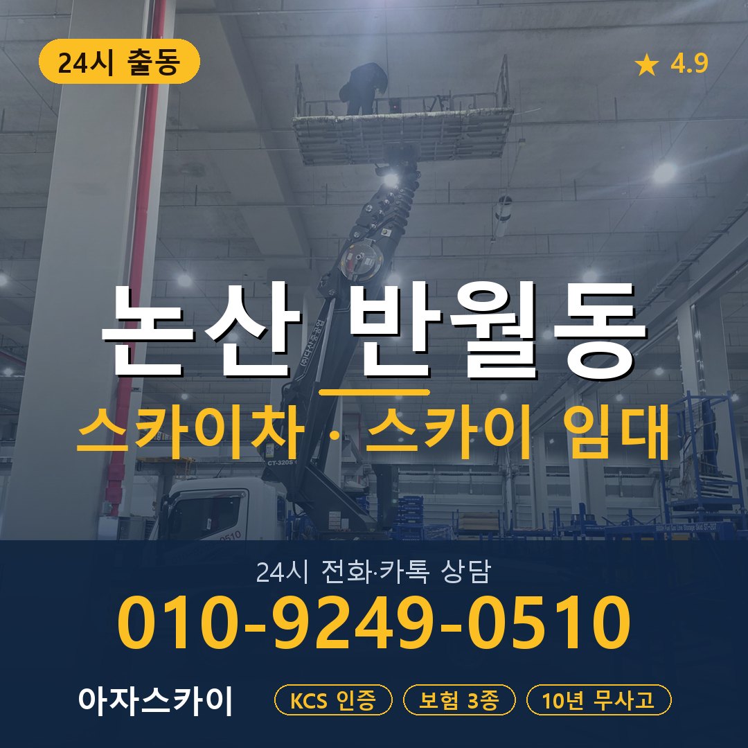 논산 반월동 스카이차 스카이 임대 아자스카이