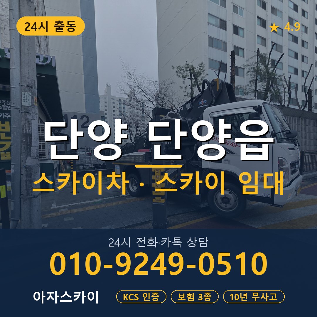 단양 단양읍 스카이차 스카이 임대 아자스카이