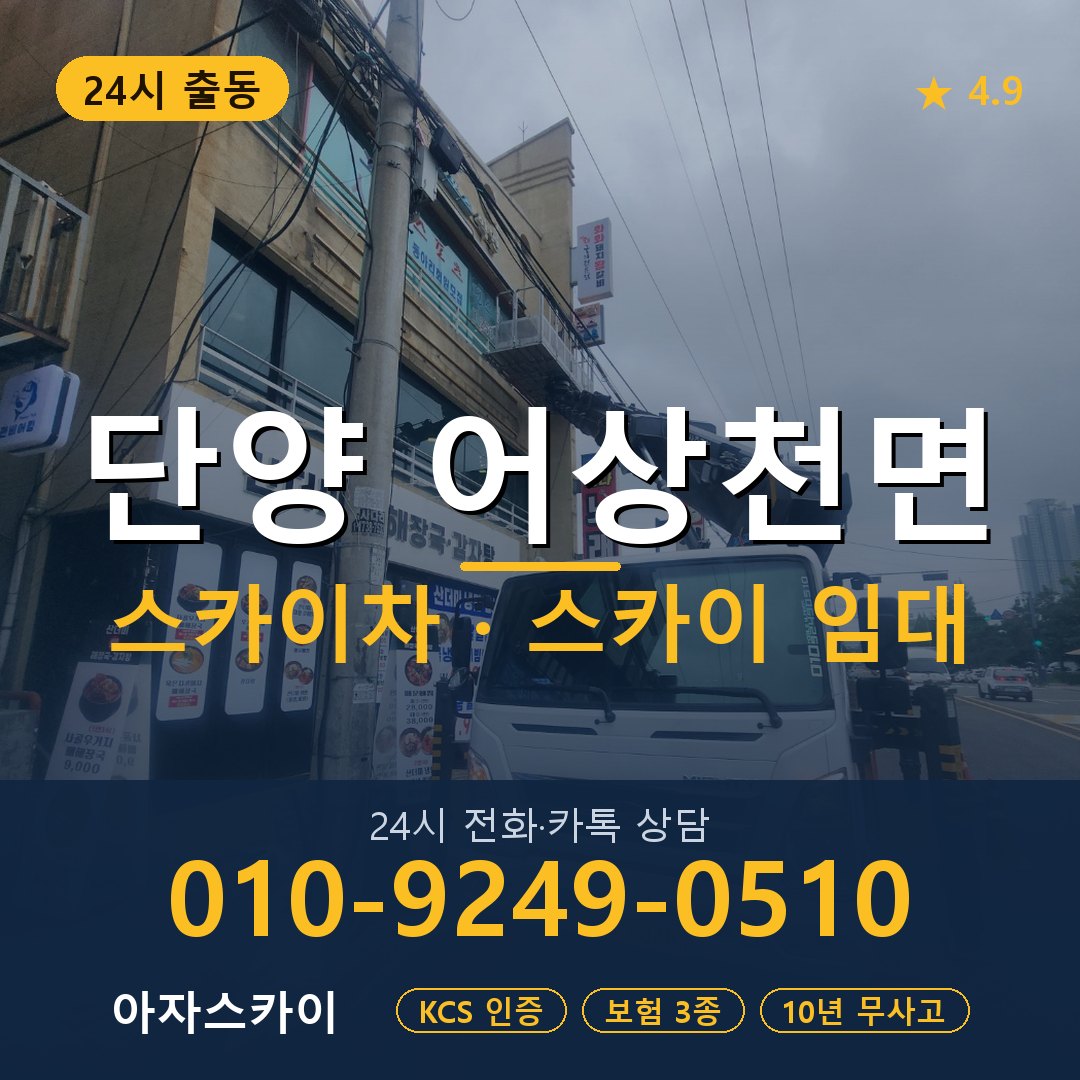 단양 어상천면 스카이차 스카이 임대 아자스카이