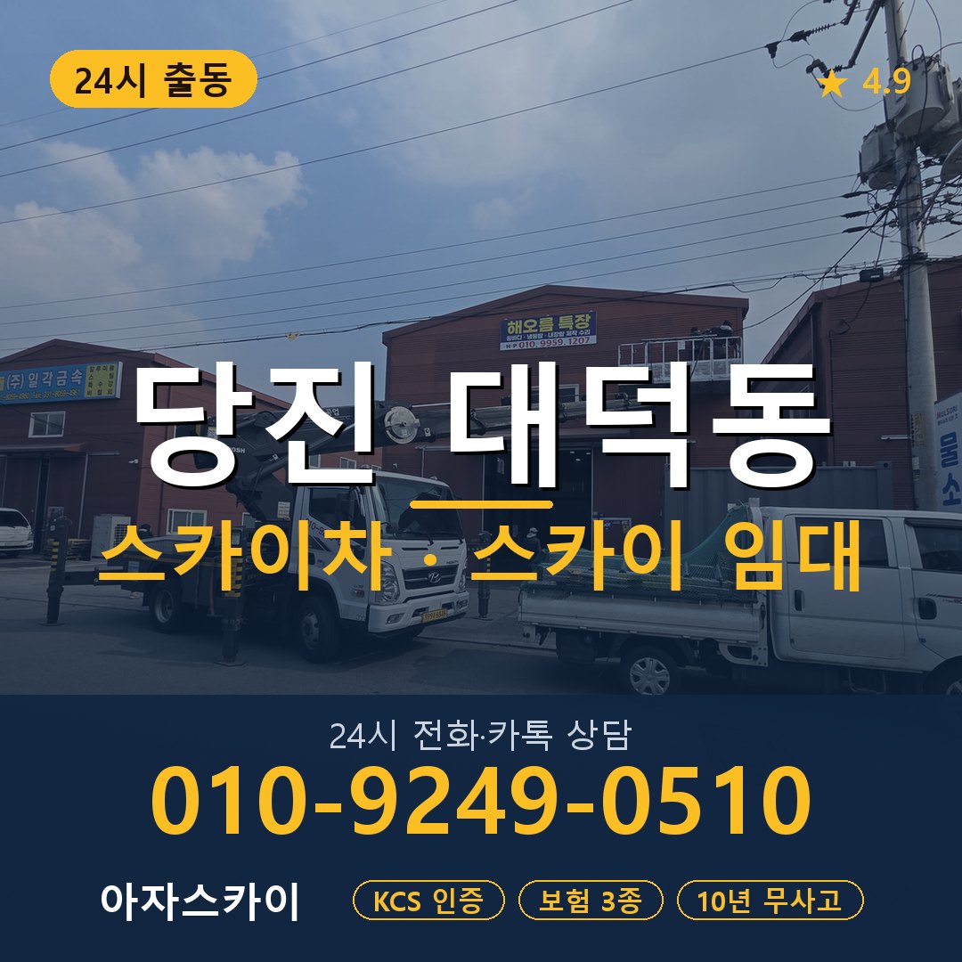 당진 대덕동 스카이차 스카이 임대 아자스카이
