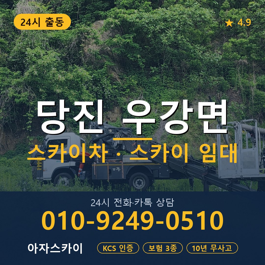 당진 우강면 스카이차 스카이 임대 아자스카이