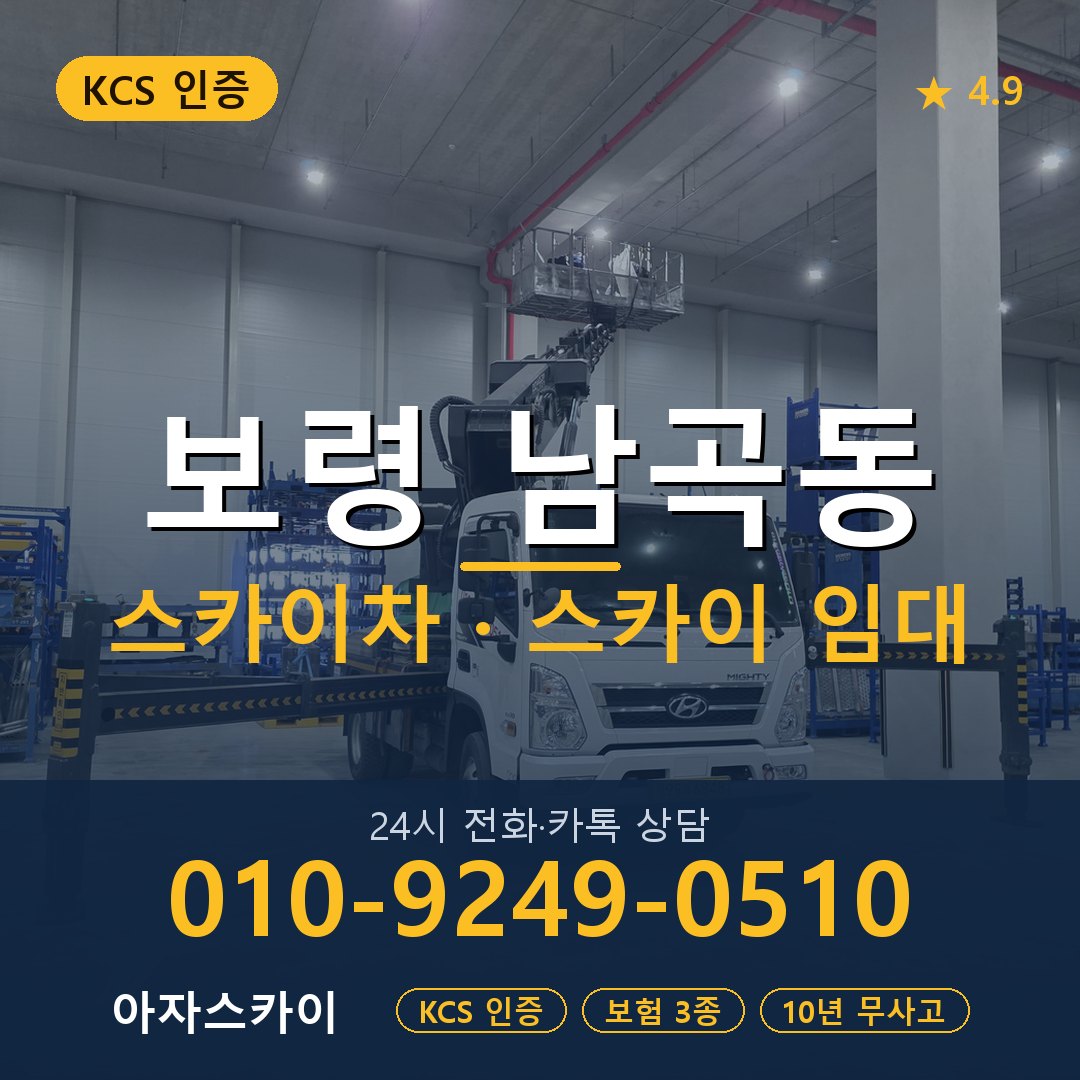 보령 남곡동 스카이차 스카이 임대 아자스카이