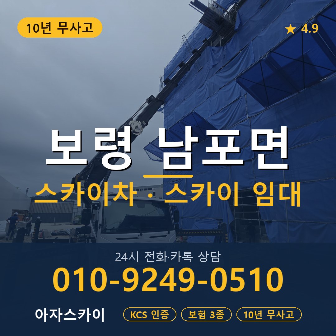 보령 남포면 스카이차 스카이 임대 아자스카이