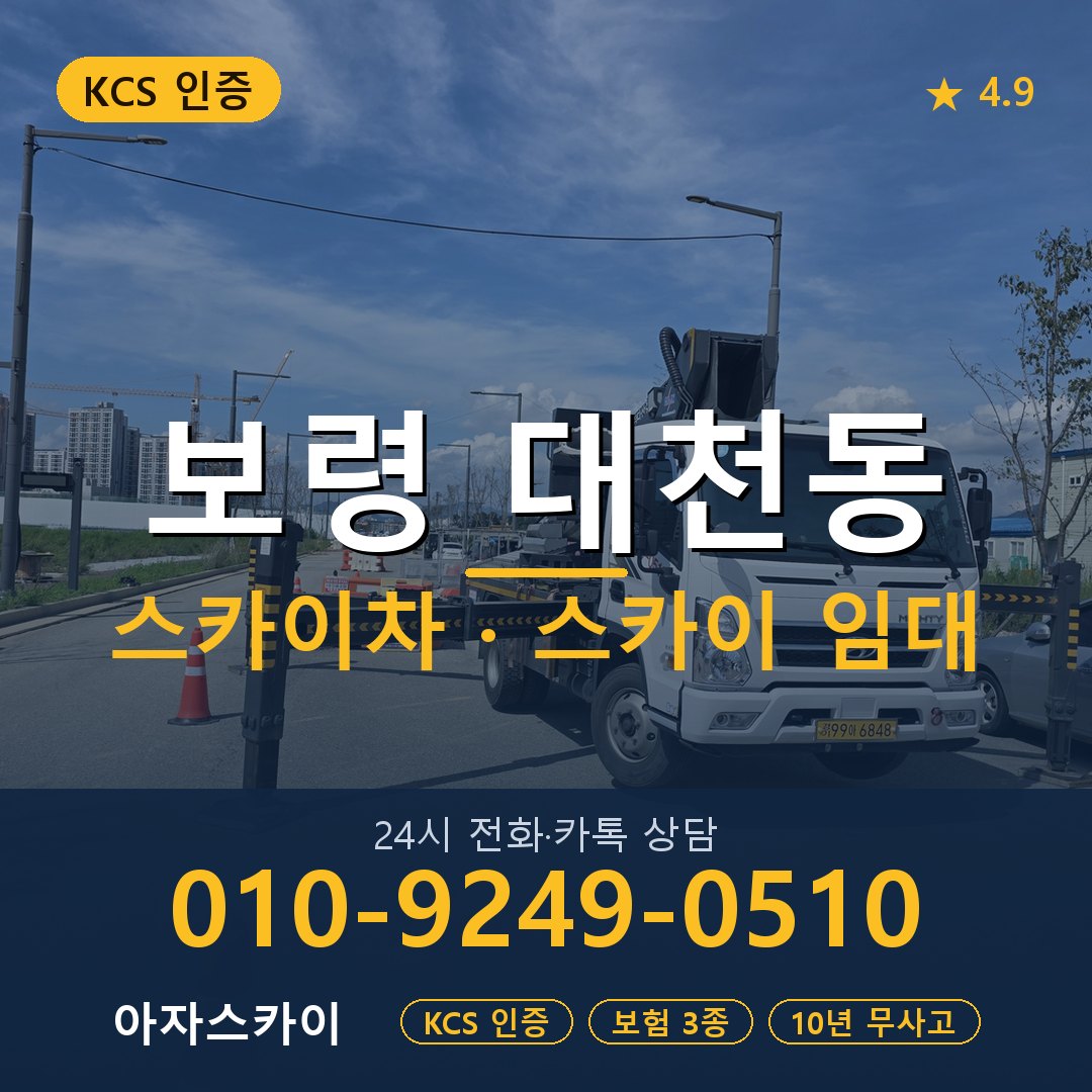 보령 대천동 스카이차 스카이 임대 아자스카이