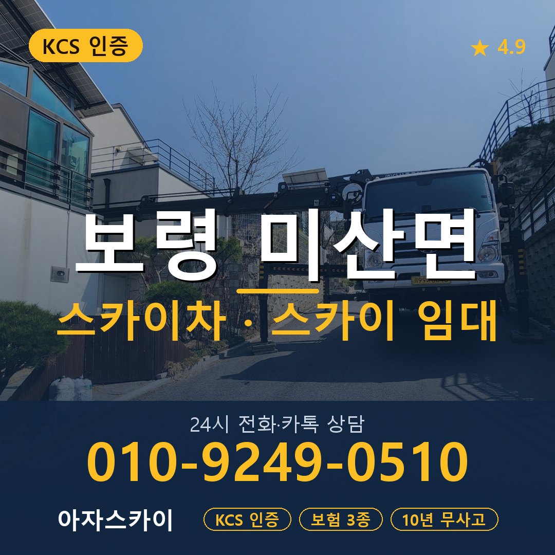 보령 미산면 스카이차 스카이 임대 아자스카이