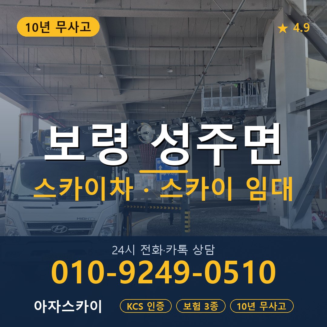 보령 성주면 스카이차 스카이 임대 아자스카이