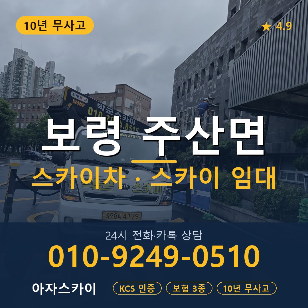 보령 주산면 스카이차 스카이 임대 아자스카이