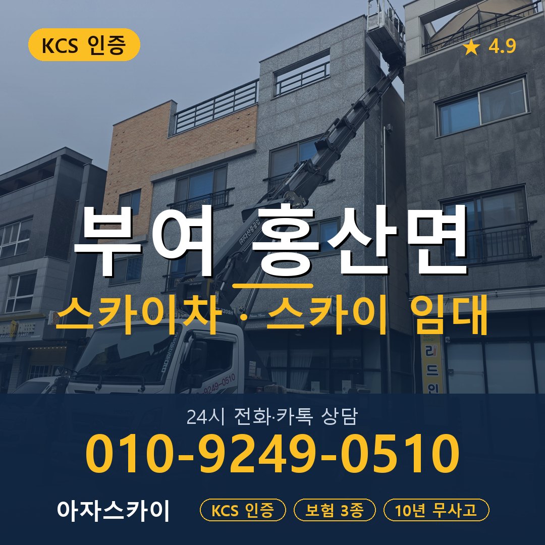 부여 홍산면 스카이차 스카이 임대 아자스카이