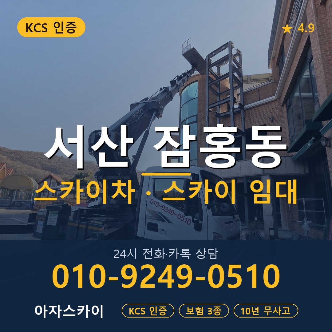 서산 잠홍동 스카이차 스카이 임대 아자스카이