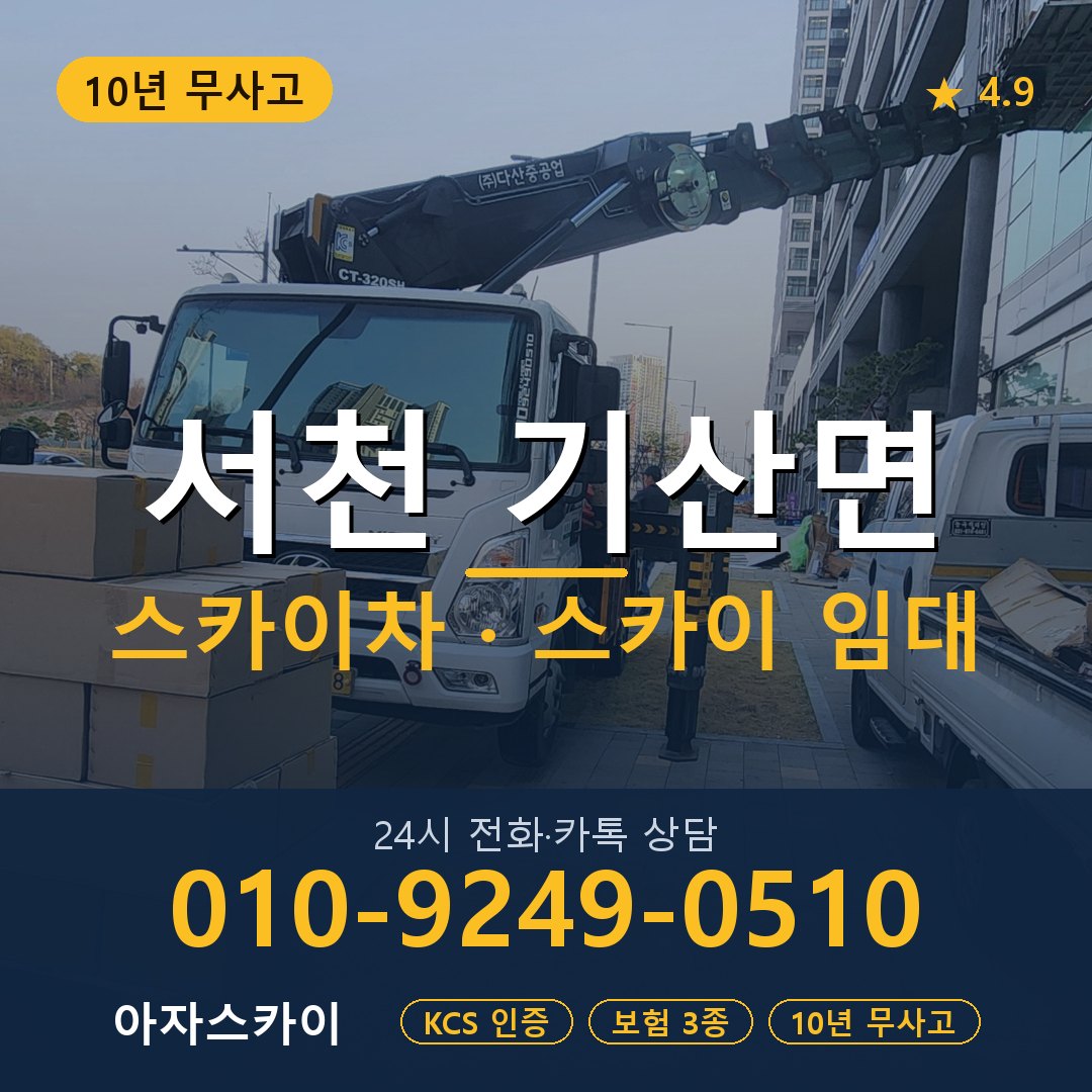 서천 기산면 스카이차 스카이 임대 아자스카이