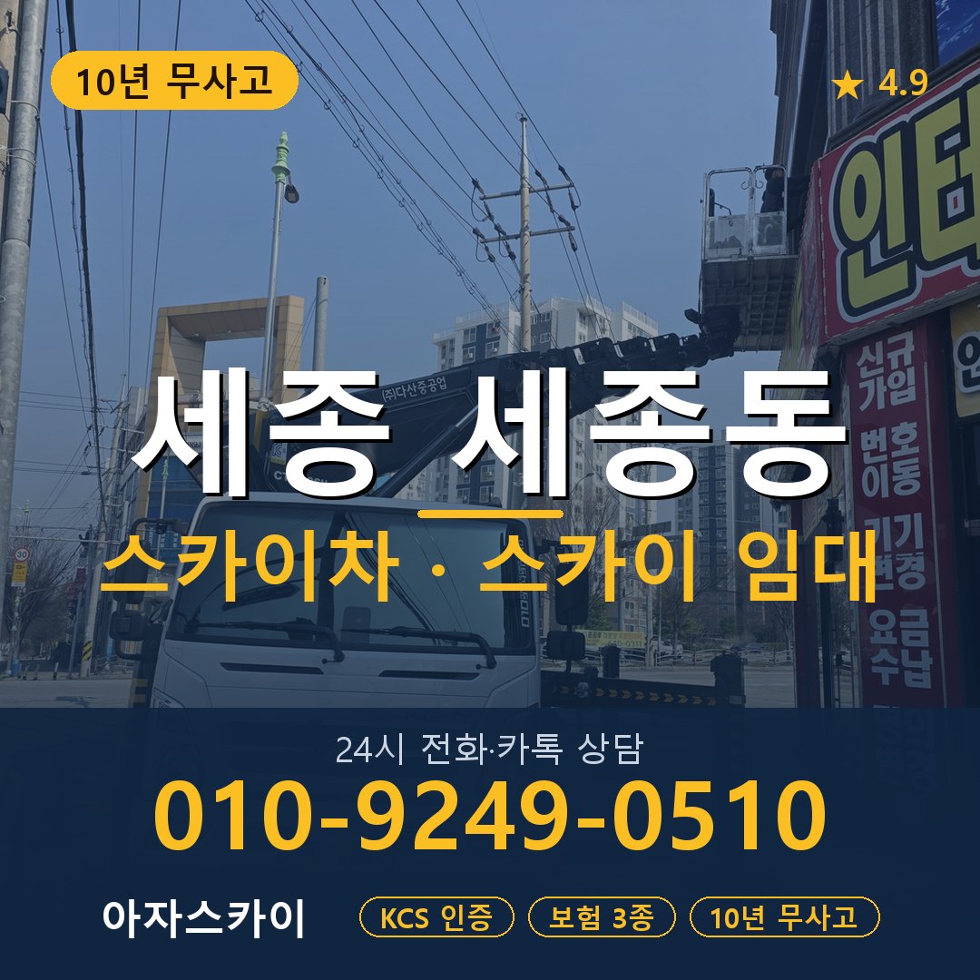 세종 세종동 스카이차 스카이 임대 아자스카이