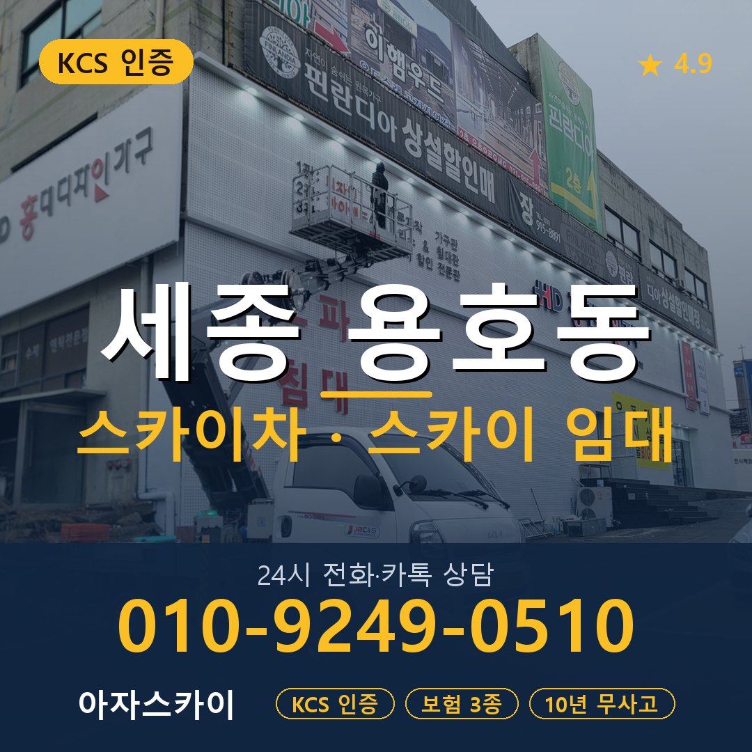 세종 용호동 스카이차 스카이 임대 아자스카이