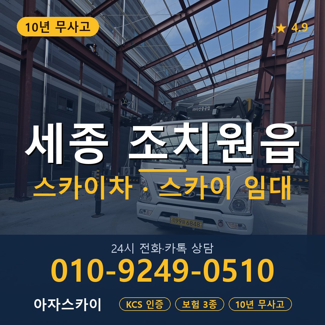 세종 조치원읍 스카이차 스카이 임대 아자스카이