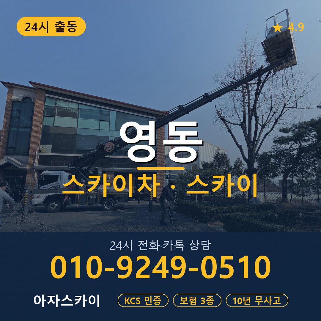 영동 스카이차 스카이 임대 아자스카이