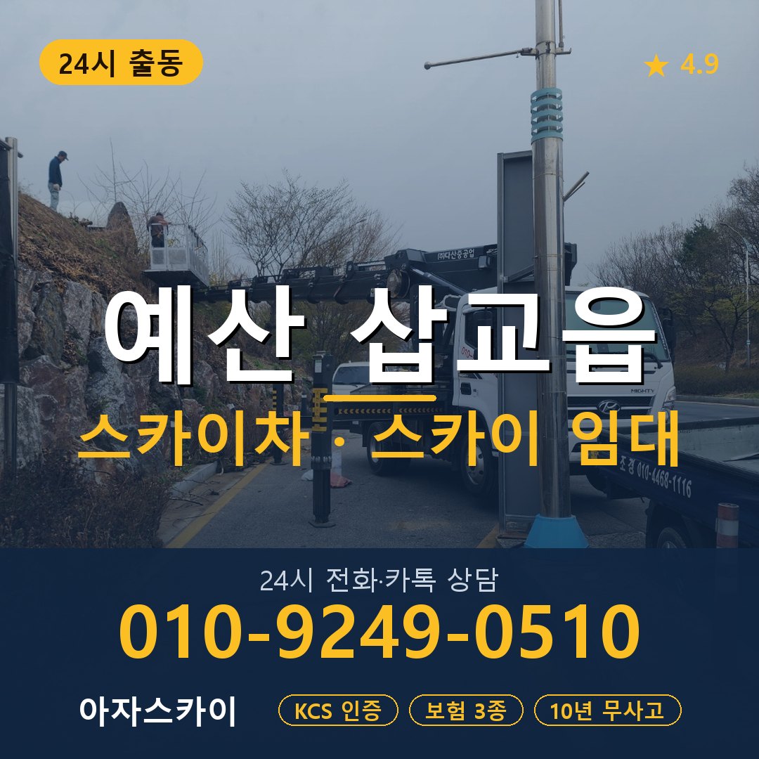예산 삽교읍 스카이차 스카이 임대 아자스카이