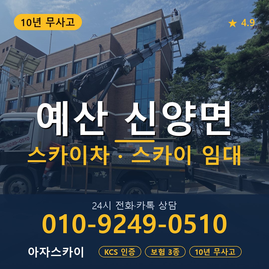 예산 신양면 스카이차 스카이 임대 아자스카이