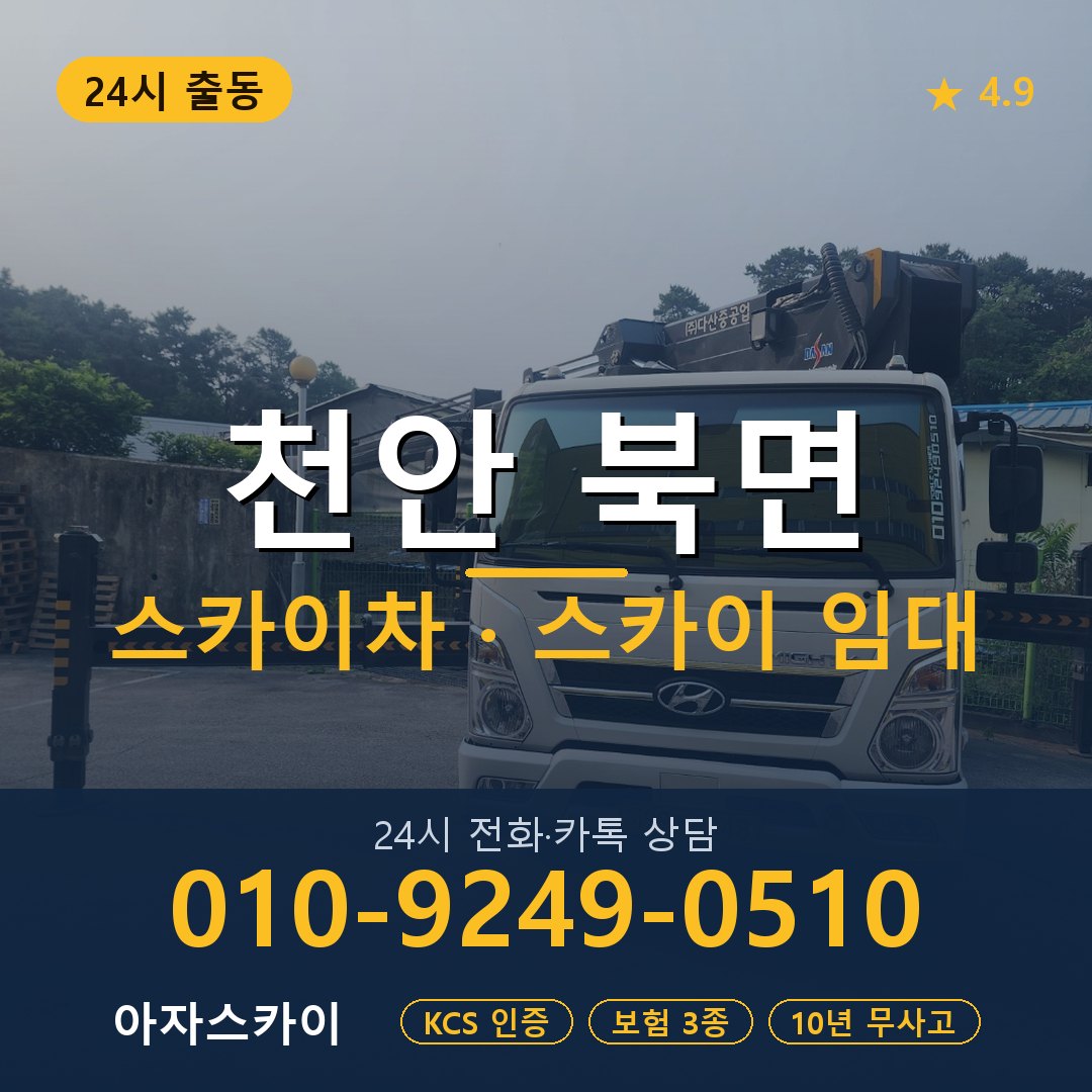 천안 북면 스카이차 스카이 임대 아자스카이