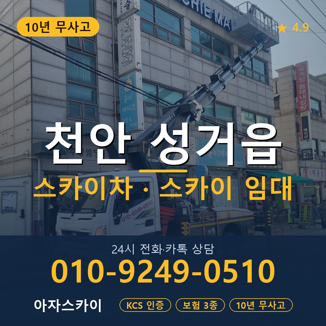 천안 성거읍 스카이차 스카이 임대 아자스카이