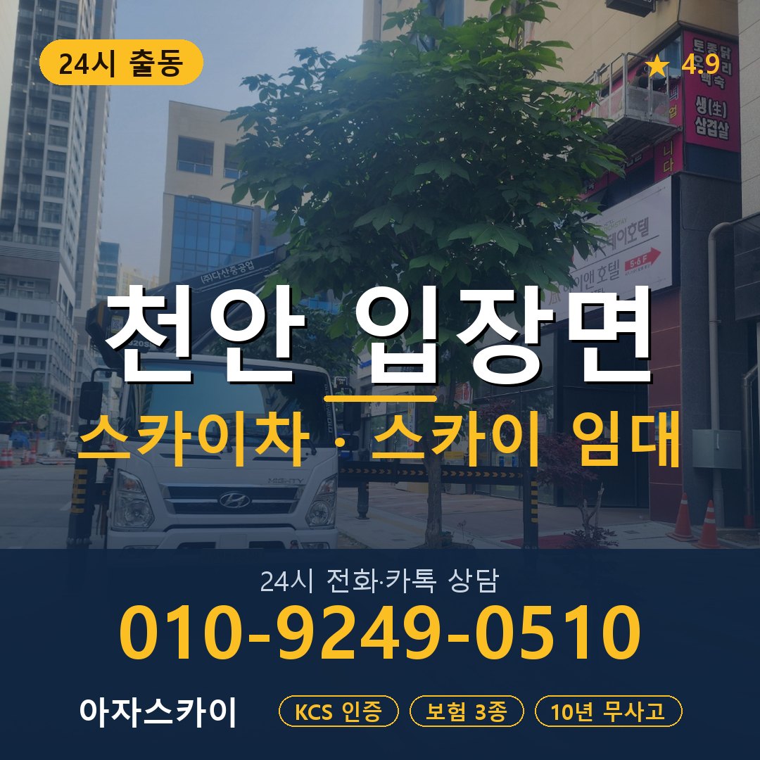 천안 입장면 스카이차 스카이 임대 아자스카이