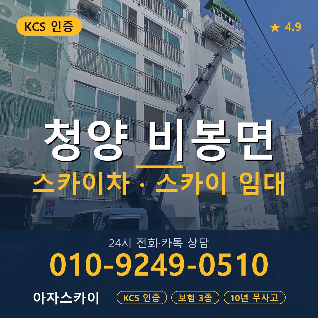 청양 비봉면 스카이차 스카이 임대 아자스카이