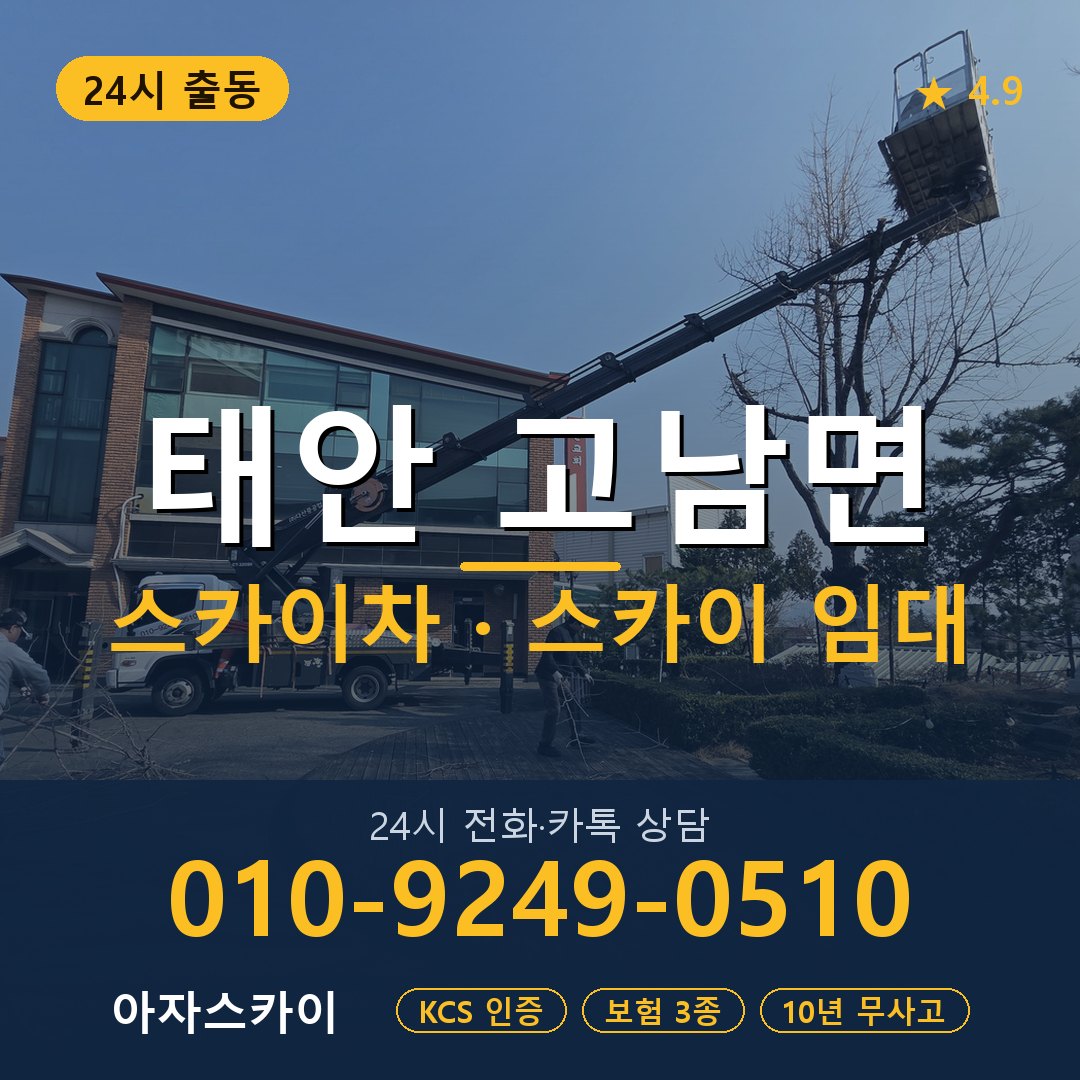 태안 고남면 스카이차 스카이 임대 아자스카이
