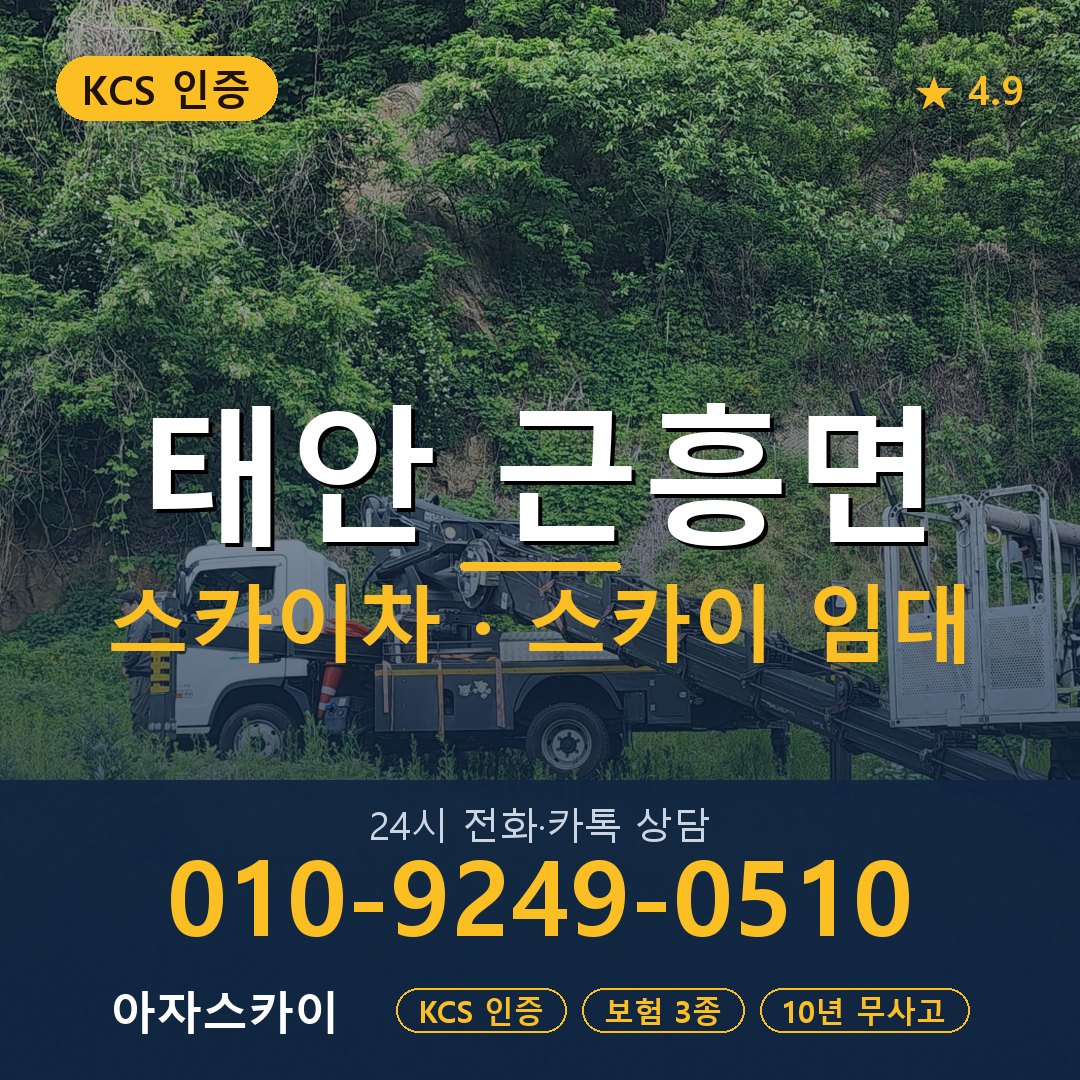 태안 근흥면 스카이차 스카이 임대 아자스카이