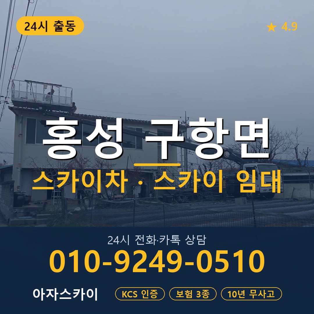 홍성 구항면 스카이차 스카이 임대 아자스카이