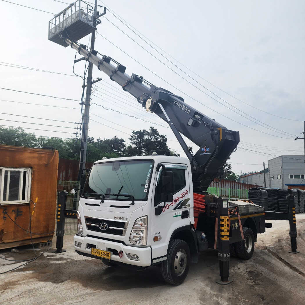 충청 간판 LED 스카이차 작업