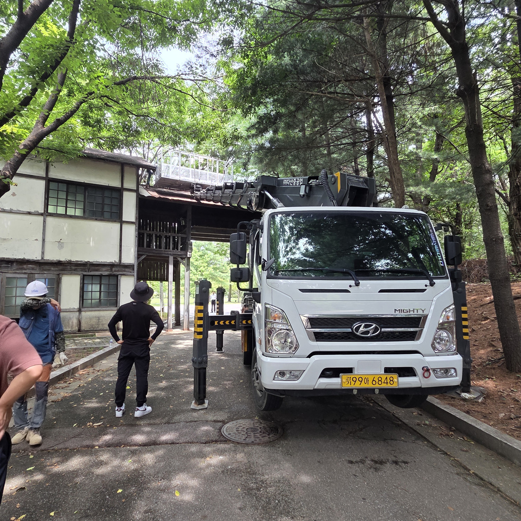 금산 간판 LED 스카이차 작업