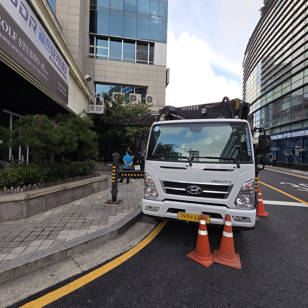 제천 간판 LED 스카이차 작업